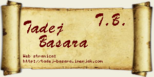 Tadej Basara vizit kartica